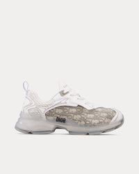 Dior Vibe Gray Dior Oblique Technical Fabric and Transparent Rubber Low Top Sneakers