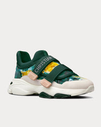 D-Wander Cypress Green Camouflage Tie & Dior Technical Fabric Low Top Sneakers
