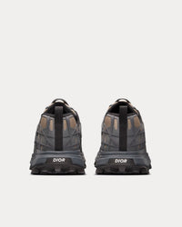 B31 Runner Brown Technical Mesh and Deep Gray Rubber with Warped Cannage Motif Low Top Sneakers