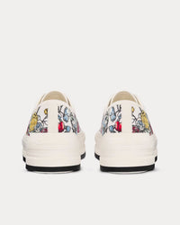 Walk'n'Dior Platform White Multicolor Florilegio Embroidered Cotton Low Top Sneakers