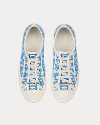Walk'n'Dior Cornflower Blue Dior Oblique Embroidered Cotton Low Top Sneakers