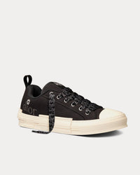B23 Skater Black Cotton Canvas Low Top Sneakers