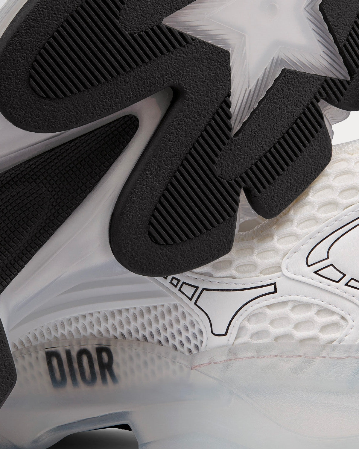 Vibe White Technical Fabric, Mesh and Rubber Low Top Sneakers