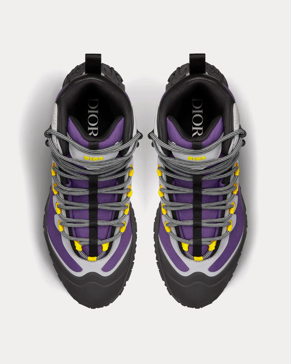Diorizon Hiking Ankle Boot Purple Technical Mesh with Black Rubber High Top Sneakers