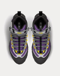 Diorizon Hiking Ankle Boot Purple Technical Mesh with Black Rubber High Top Sneakers