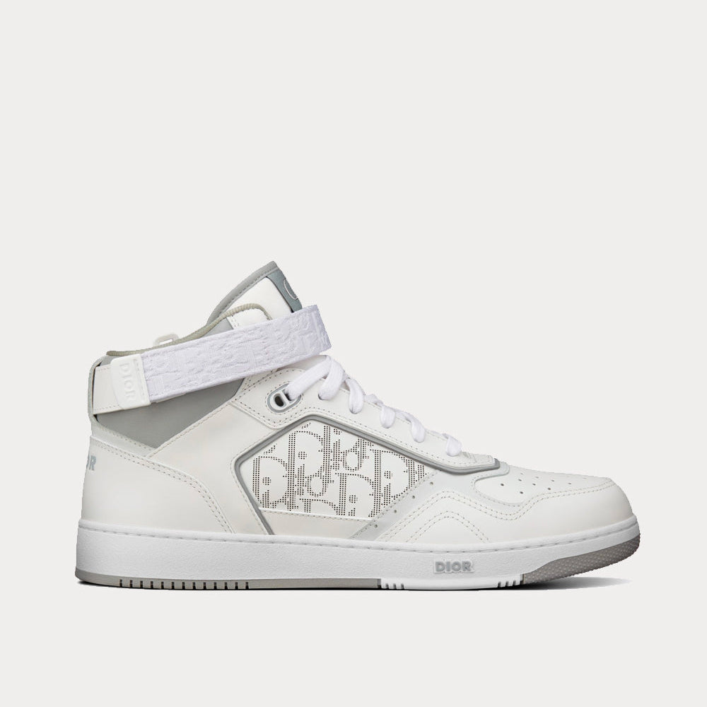 B27 Dior Oblique Galaxy White High Top Sneakers