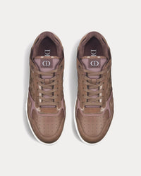 B27 Plum Patent Calfskin and Dior Oblique Gravity Leather Low Top Sneakers