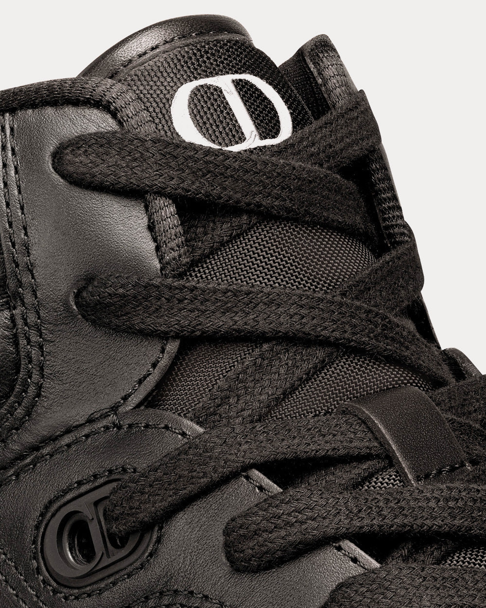 B27 Black Dior Oblique Galaxy Leather with Smooth Calfskin and Suede High Top Sneakers
