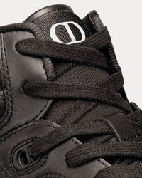 B27 Black Dior Oblique Galaxy Leather with Smooth Calfskin and Suede High Top Sneakers