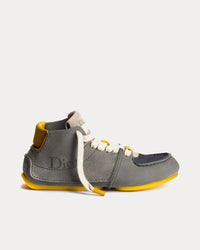 Roadie in Nubuck & Suede Grey / Navy Blue / Yellow Boots
