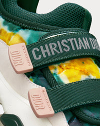 D-Wander Cypress Green Camouflage Tie & Dior Technical Fabric Low Top Sneakers