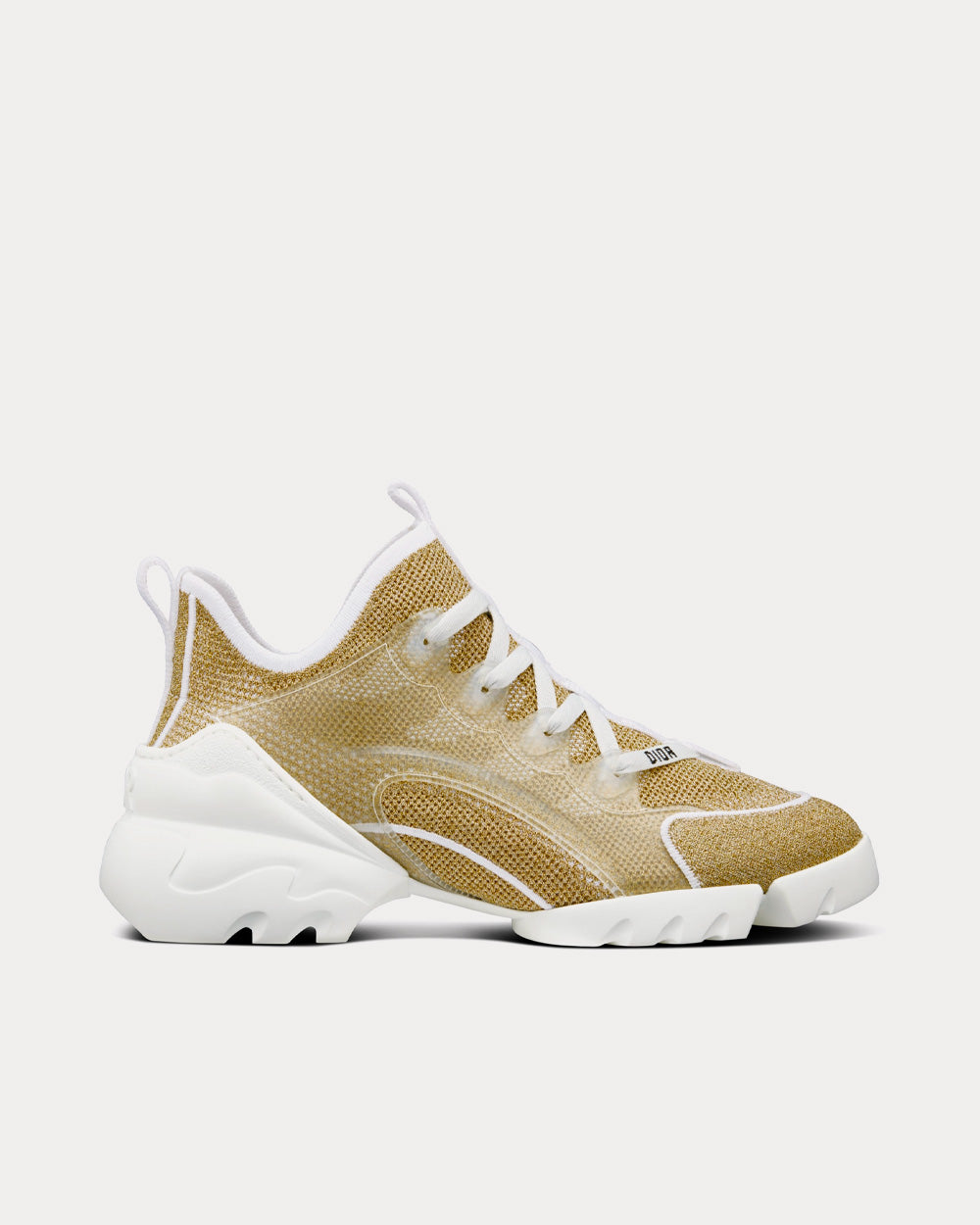 D-Connect Gold-Tone Laminated Mesh High Top Sneakers