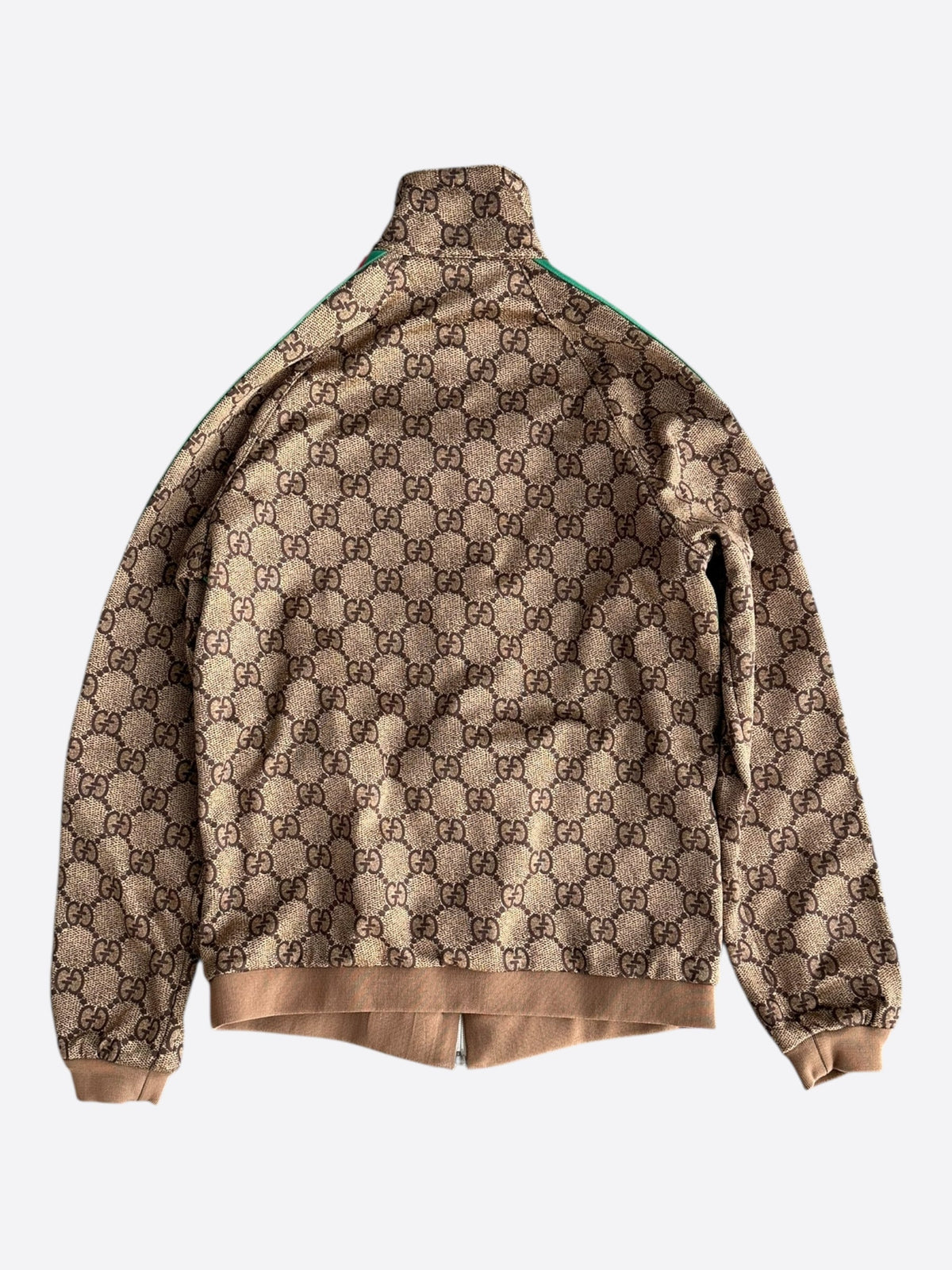 Tan Monogram Striped Track Jacket