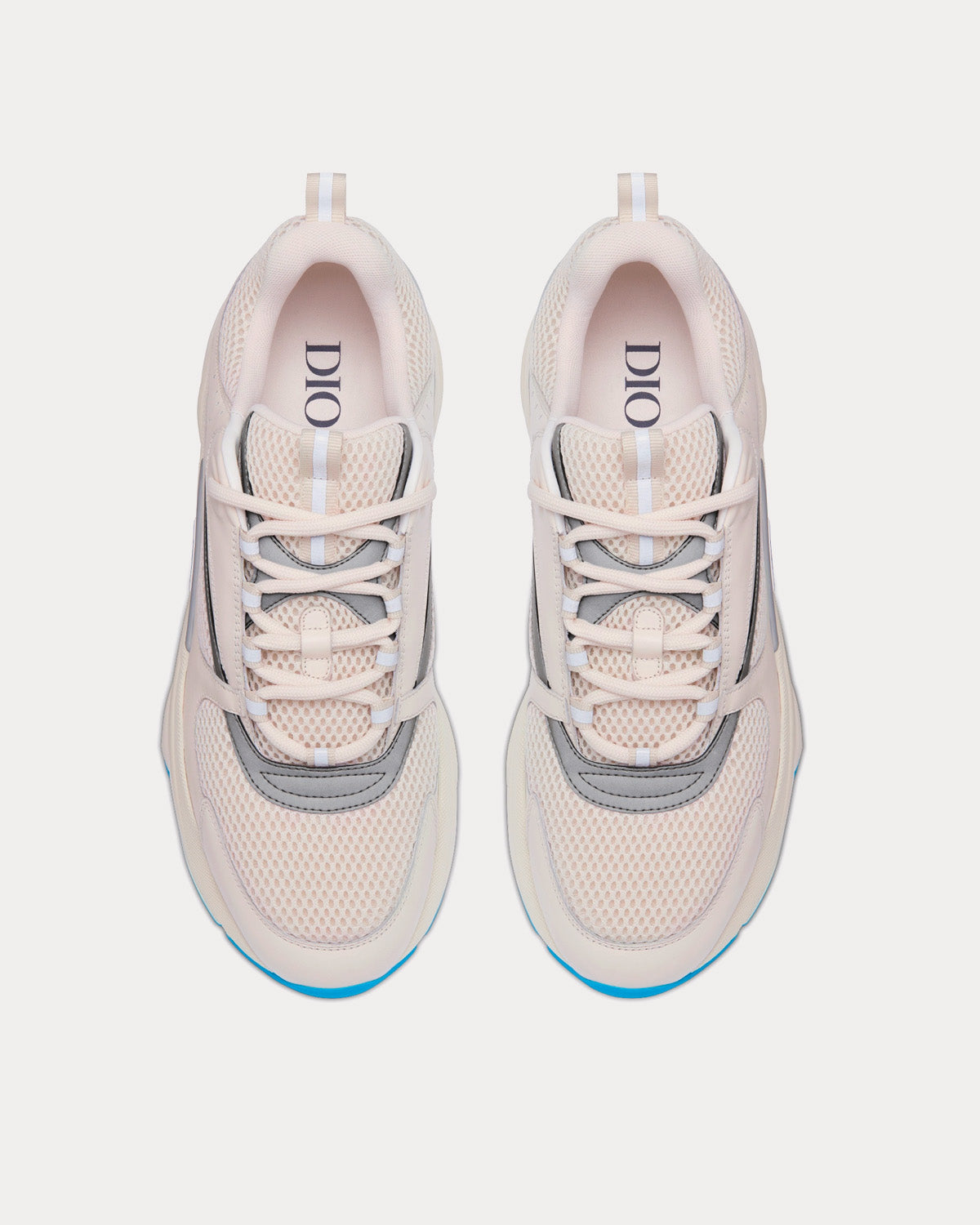 B22 Cream Technical Mesh and Smooth Calfskin Low Top Sneakers