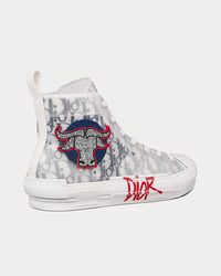 B23 SHAWN Ox Head Embroidery Patch White High Top Sneakers