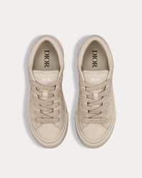 B33 Beige Grained Calfskin and Beige Dior Gravity Leather Low Top Sneakers
