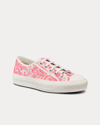Walk'n'Dior Peony Pink Toile de Jouy Embroidered Cotton Low Top Sneakers
