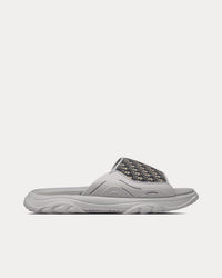 H-Town Gray Rubber with Beige and Black Dior Oblique Jacquard Slides