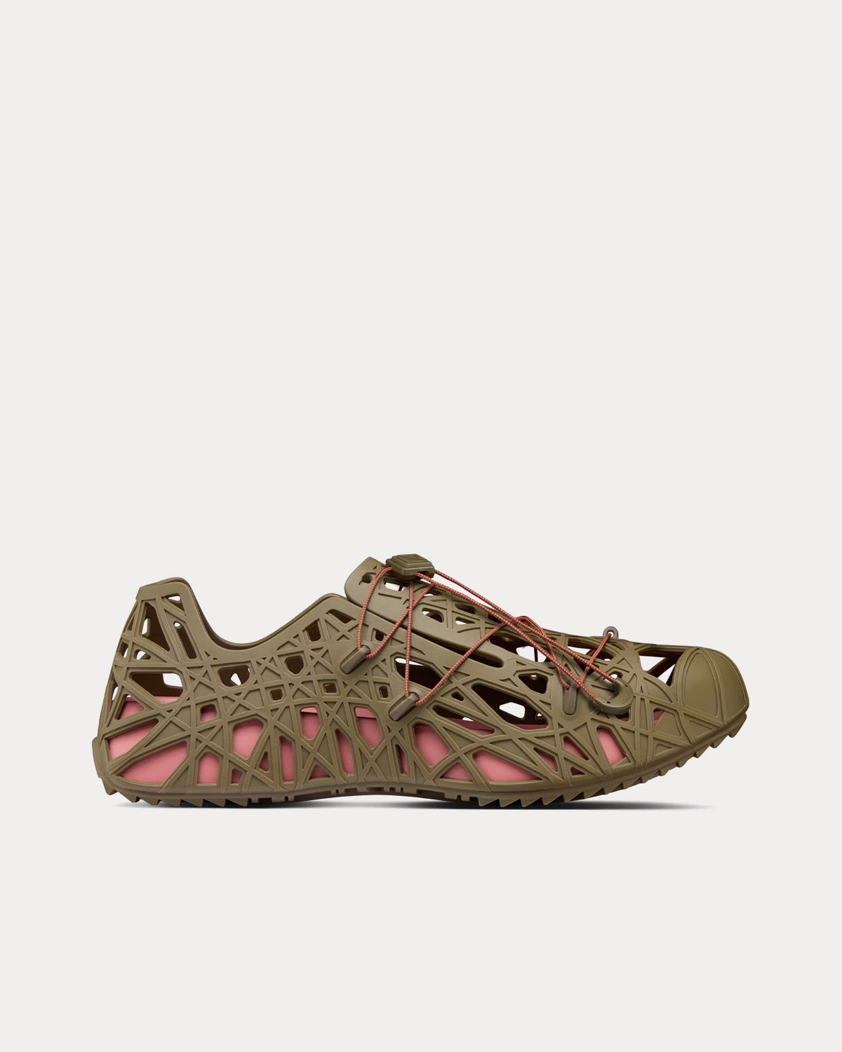 Dior Warp Khaki Cosmo Rubber with Warped Cannage Motif Sandals