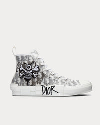 B23 Oblique Canvas Bee Embroidery Patch Black & White High Top Sneakers