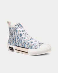 B23 Blue Dior Oblique Kasuri Jacquard High Top Sneakers