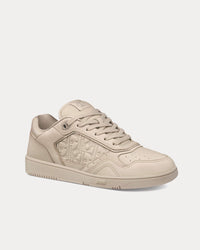 B27 Beige Grained Calfskin and Beige Dior Gravity Leather Low Top Sneakers