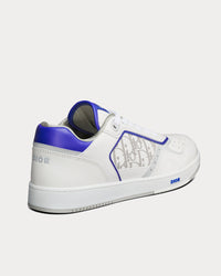 B27 White and Purple Smooth Calfskin with White Dior Oblique Galaxy Leather Low Top Sneakers