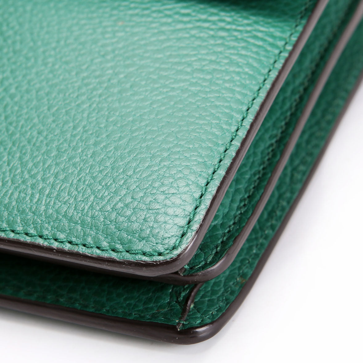 400249 Dionysus Leather Shoulder Small Green