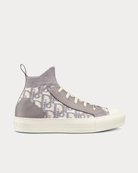 Walk'N'Dior Gray Dior Oblique Technical Mesh Low Top Sneakers