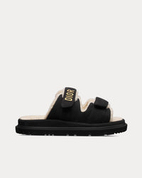 Dioract Suede Goatskin Black Slides