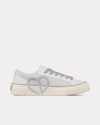 B33 Gray Smooth Calfskin and Gray Dior Oblique Jacquard Leather Low Top Sneakers
