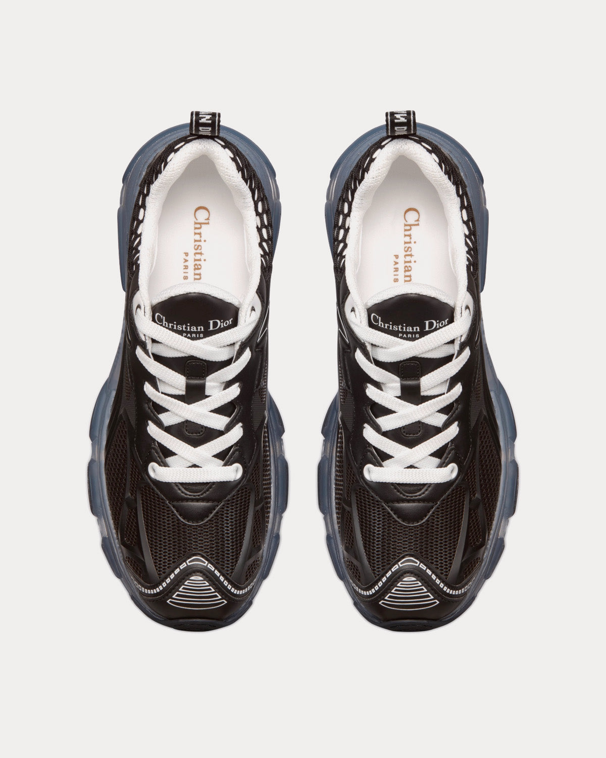 Vibe Black Technical Fabric, Mesh and Rubber Low Top Sneakers