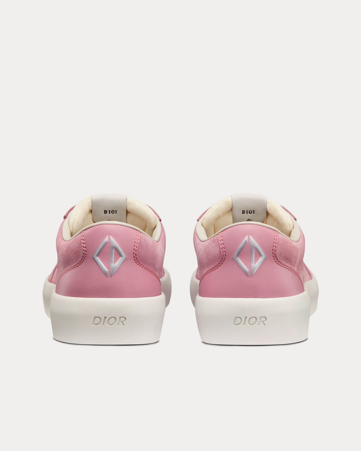 B101 Nubuck Calfskin Pink Low Top Sneakers