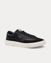 B101 Black CD Diamond Canvas, Smooth Calfskin and Nubuck Low Top Sneakers