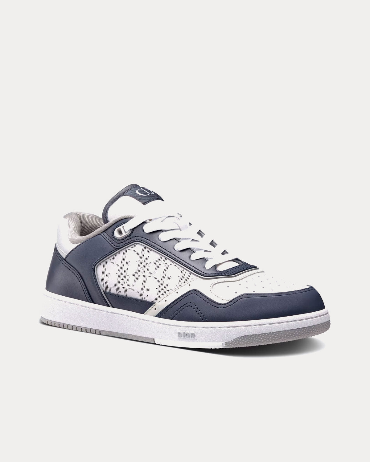 B27 Smooth Calfskin with Dior Oblique Jacquard Deep Blue / White Low Top Sneakers