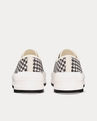 Walk'n'Dior Platform Black and White Micro-Houndstooth Embroidered Cotton Low Top Sneakers