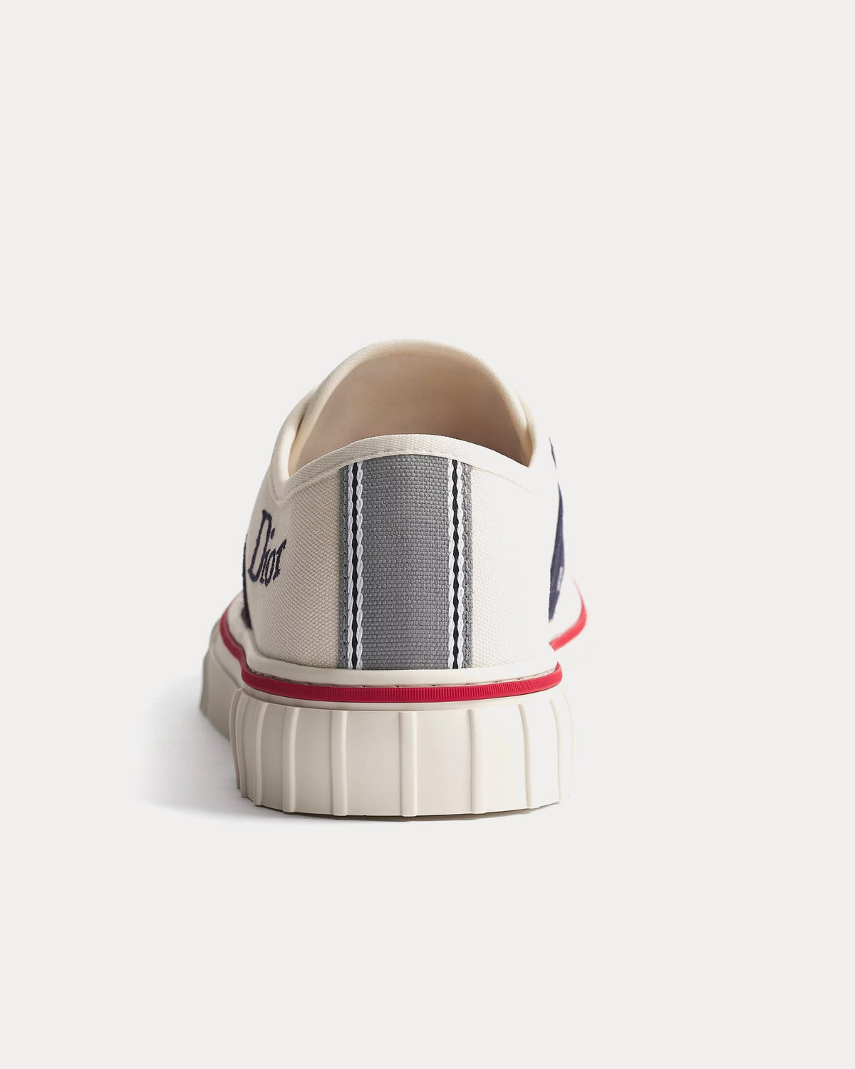 Hooper Canvas White / Navy Blue Low Top Sneakers
