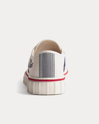 Hooper Canvas White / Navy Blue Low Top Sneakers