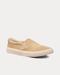 B101 Beige Suede and Smooth Calfskin Slip On Sneakers