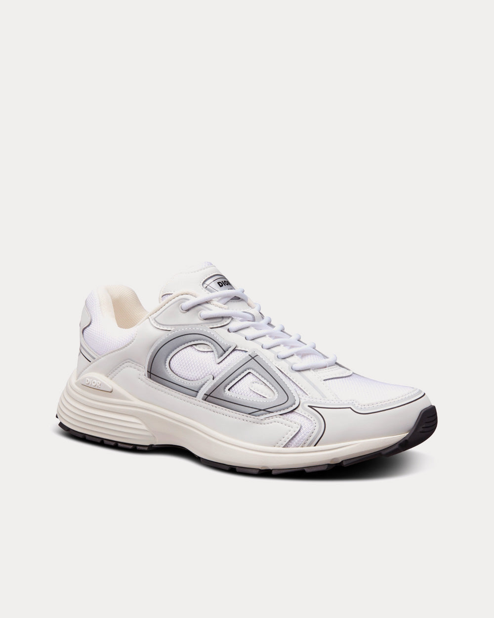 B30 White Mesh and Technical Fabric Low Top Sneakers