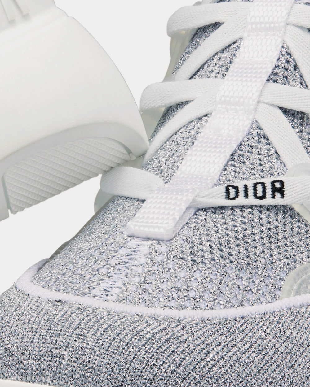 D-Connect Silver-Tone Laminated Mesh High Top Sneakers