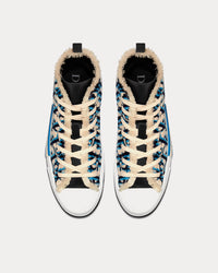 B23 Beige, Black and Navy Blue Dior Oblique Tapestry High Top Sneakers