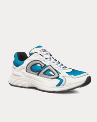 B30 Blue Mesh and White Technical Fabric Low Top Sneakers