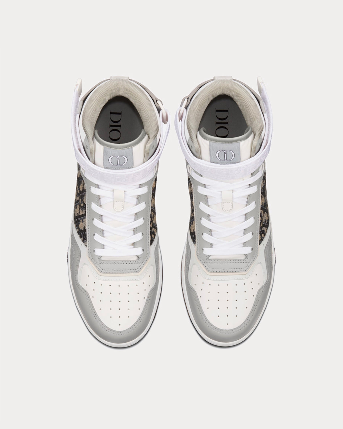 B27 Grey & White High Top Sneakers