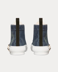 Dior Tears B23 Blue Dior Oblique and Peace Sign Dior Tears Denim High Top Sneakers