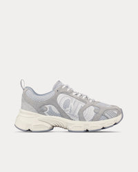 Chrono Mesh & Suede Calfskin Gray Low Top Sneakers