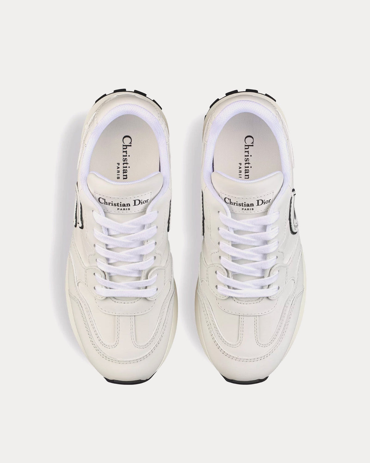C'est Calfskin White Low Top Sneakers