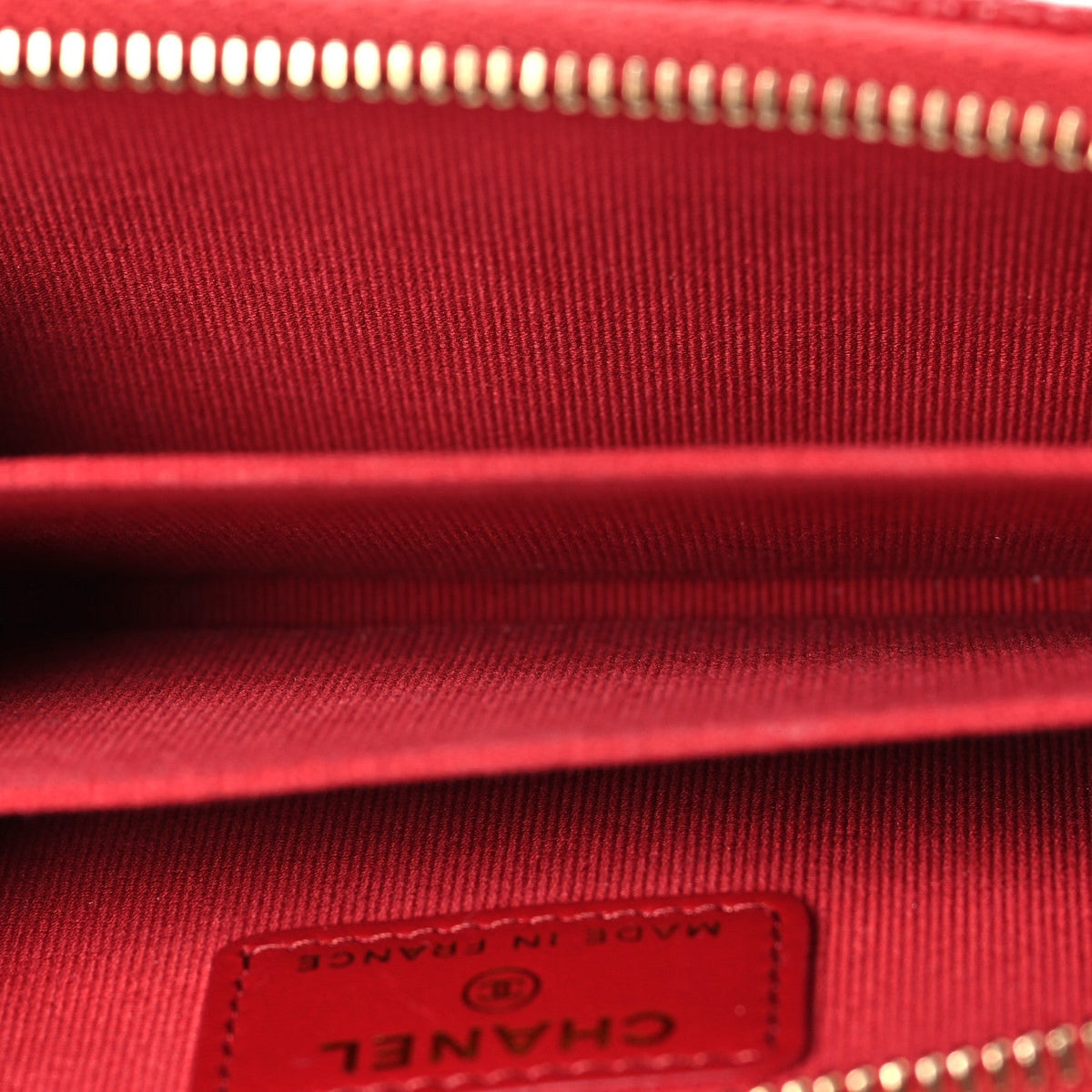Caviar Quilted Zip Coin Purse Red