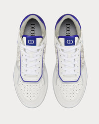 B27 White and Purple Smooth Calfskin with White Dior Oblique Galaxy Leather Low Top Sneakers