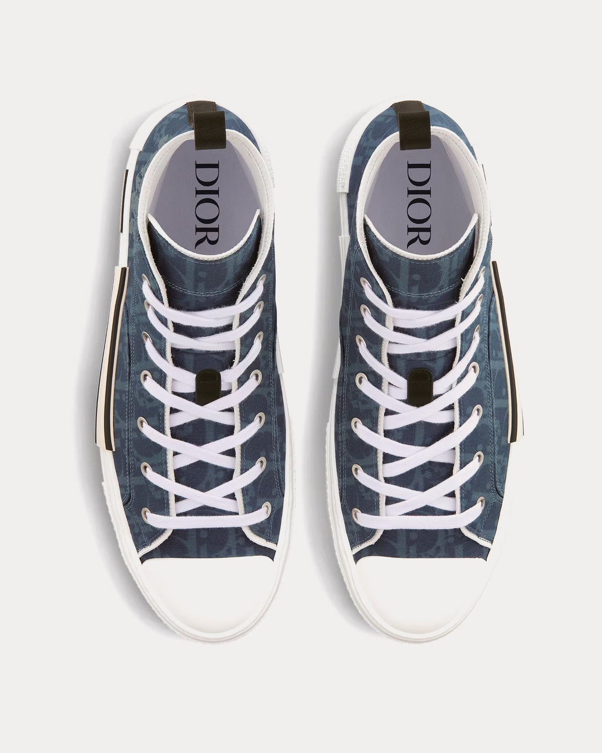 Dior Tears B23 Blue Dior Oblique and Peace Sign Dior Tears Denim High Top Sneakers